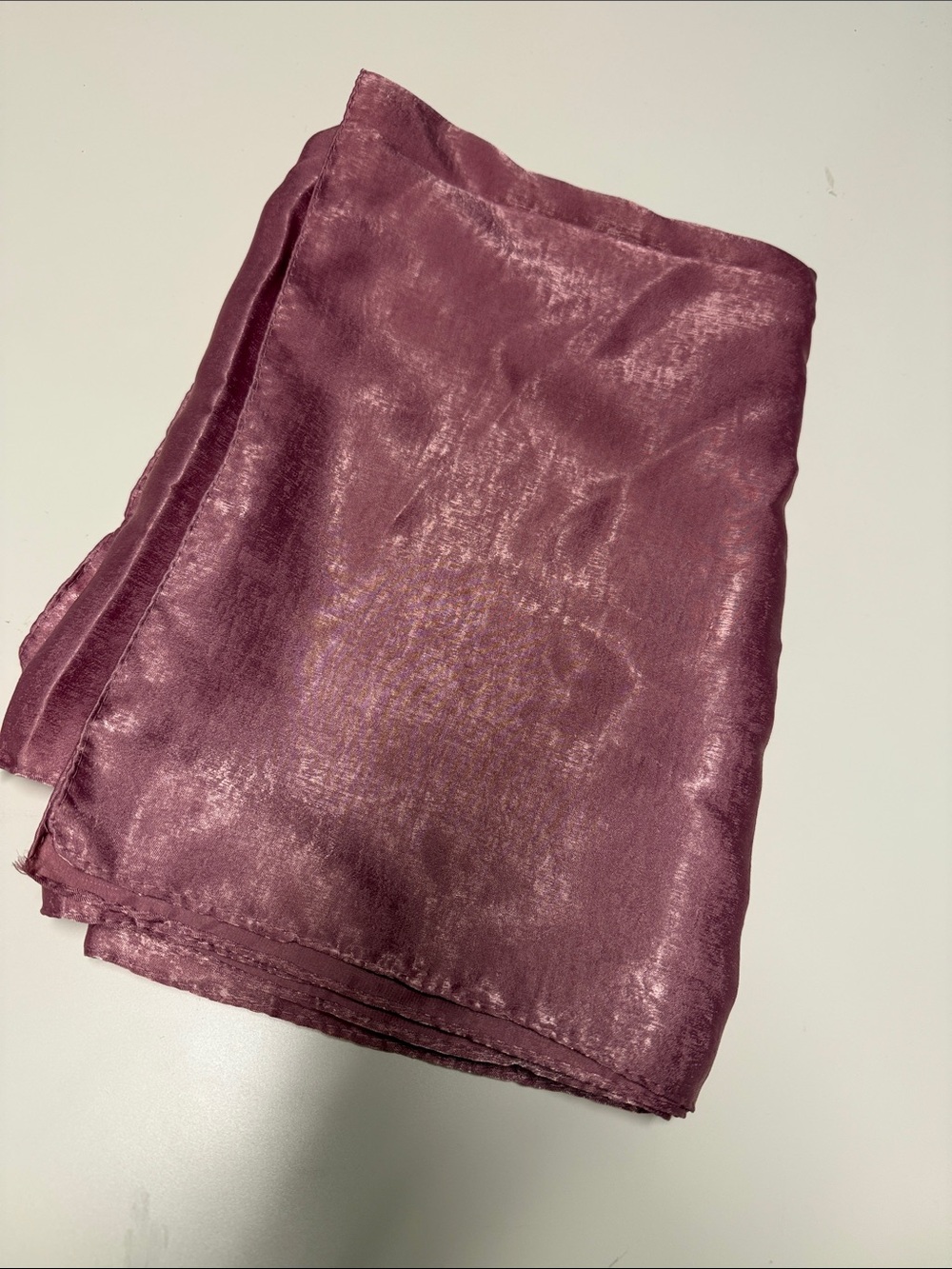 Sheer Shimmery Mauve Scarf